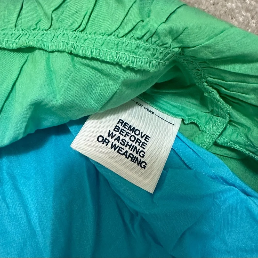 NEW Vintage Y2K Baby Gap Gradient Blue to Green Tiered Skirt Hand Dyed Bohemian